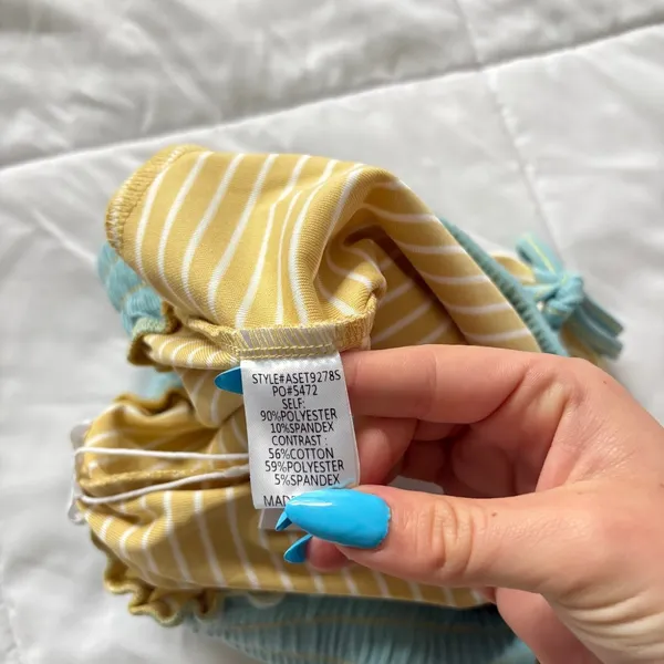 NWT Annie Wear Yellow Striped Lounge‎ Shorts Womens Small Sleep Pjs - Image 7