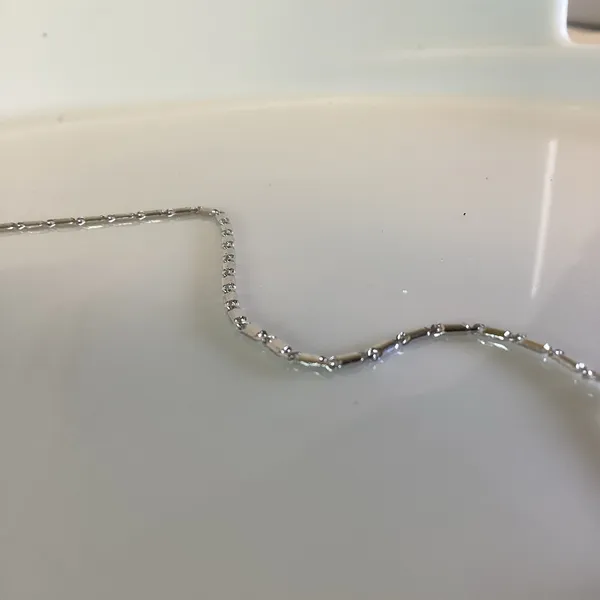 Double Heart Crystal Rhodium Plated Necklace with Crystals - Image 6