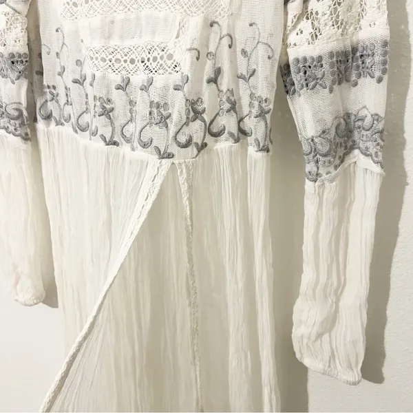 FREE PEOPLE Sweet Sunny Days Tunic White Lace Sheer Size XS - Image 6