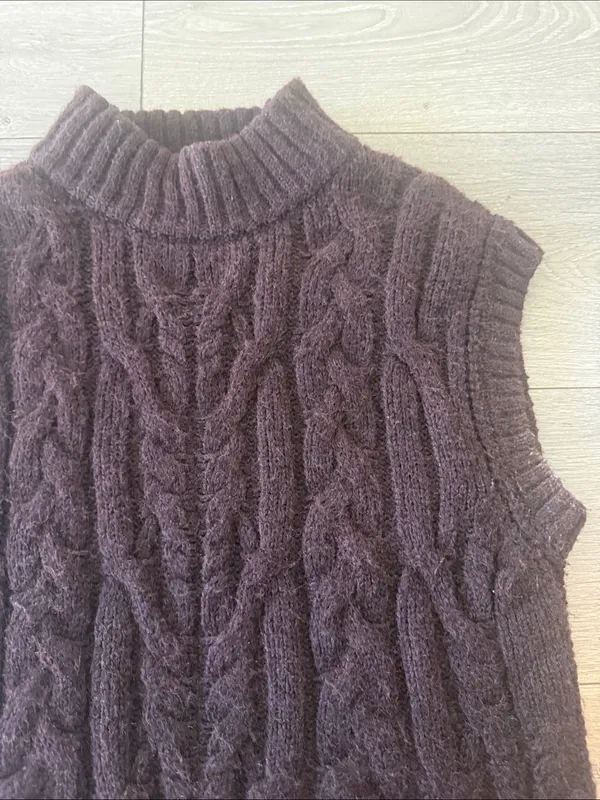 A New Day Cable Knit Sleeveless Mock Neck Sweater - Image 3