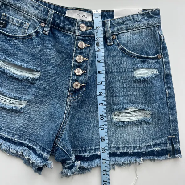 KanCan | Distressed Medium Wash High Rise Denim Shorts NWT Size M - Image 5