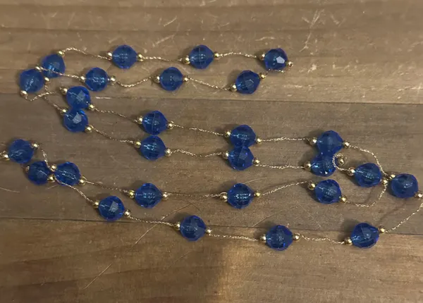 Blue Bead Chain Necklace - Image 2