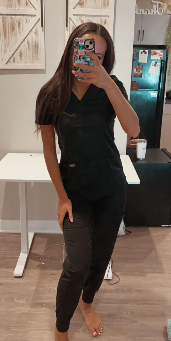 Black scrub shirt Size XS - Image 3