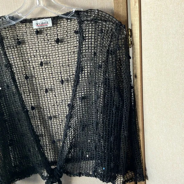 FINAL MARKDOWN Vejaiz Designs Black Knit cardigan small - Image 3