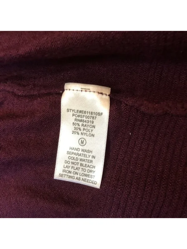 Evolution by Cyrus Women's NWT Rayon Blend Burgundy Open Cardigan - Size M - Image 8