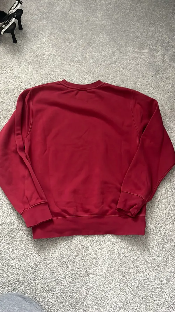 Nike Crewneck Sweatshirt Women’s Burgundy Pullover Oversized - Image 2