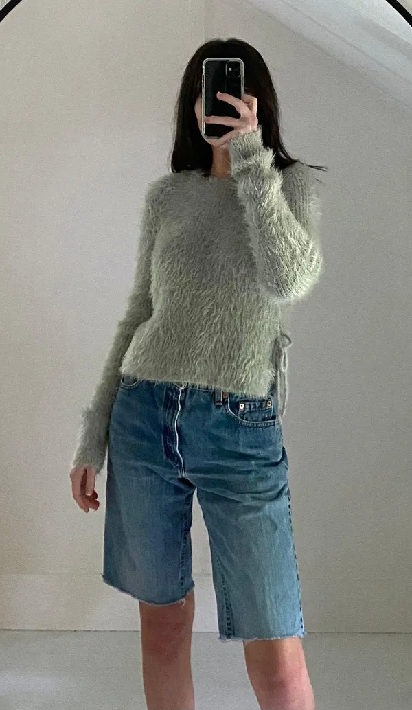 Majorelle / Revolve Marjorie Fuzzy Knit Sweater in Quartz - Image 3