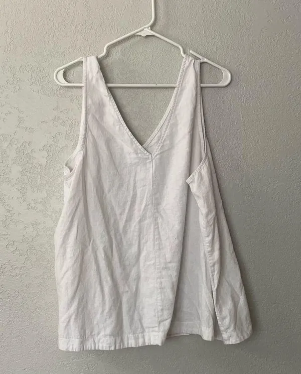 Oversized white tank top Size XL - Image 2