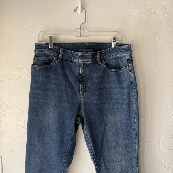LL Bean Jeans Womens‎ 14 Classic Fit Straight Leg Mid Rise Stretch Denim Pants - Image 2