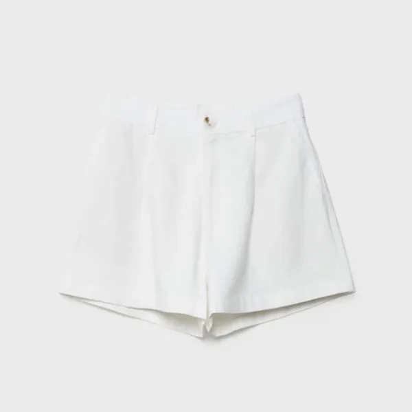 Stradivarius White High Waist Women's Shorts - Image 4