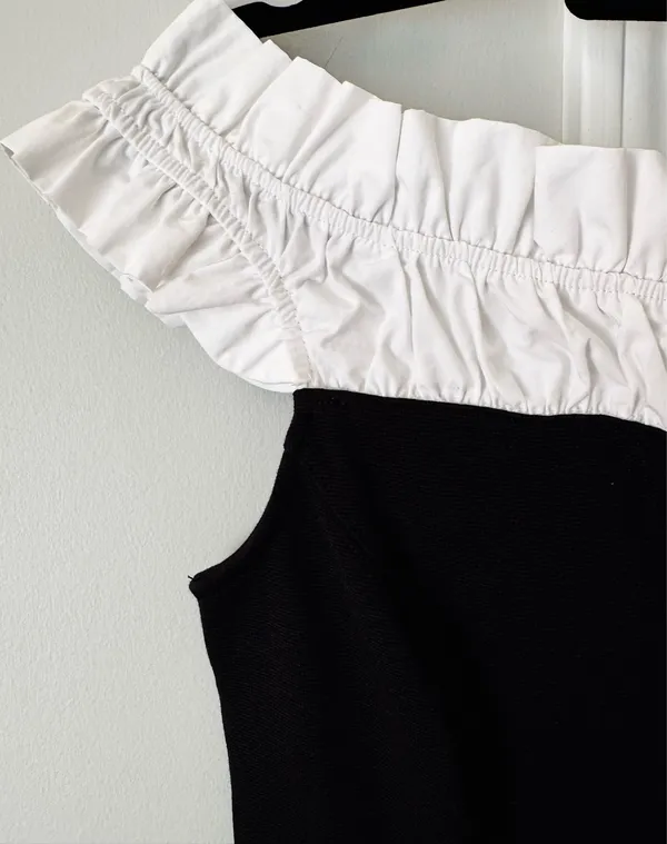 Anthropologie Maeve Off-The-Shoulder Hourglass Tuxedo Top, Size S - Image 8