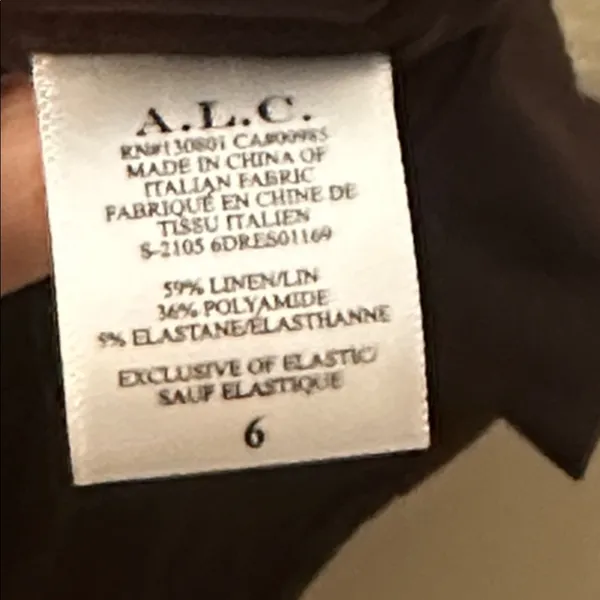 ALC Frank Adena Puff Sleeve Dress Medjool, Size 6 - Image 6