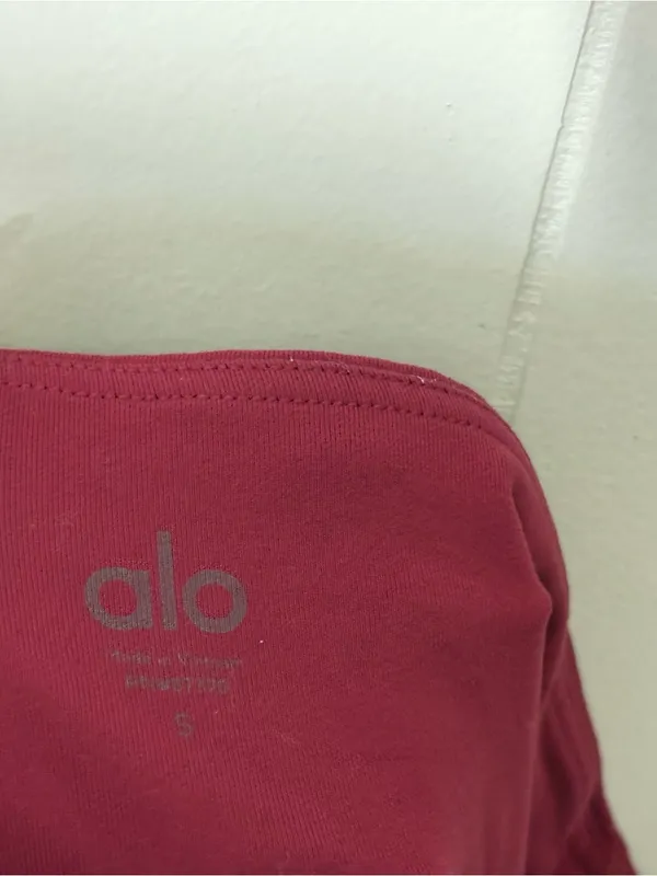 Alo Yoga Entwine High Rise Leggings Red Criss Cross Cutout Size Small S - Image 9