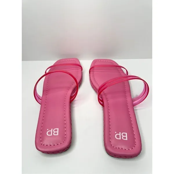 BP Viola Pink Jelly Double Strap Square Toe Slide‎ Sandals Womens 7.5M - Image 6