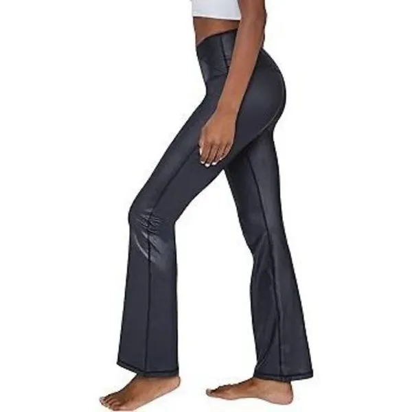 ✨90 Degree By Reflex Faux Leather Flared Leg Yoga Sz Medium Pants✨ - Image 3