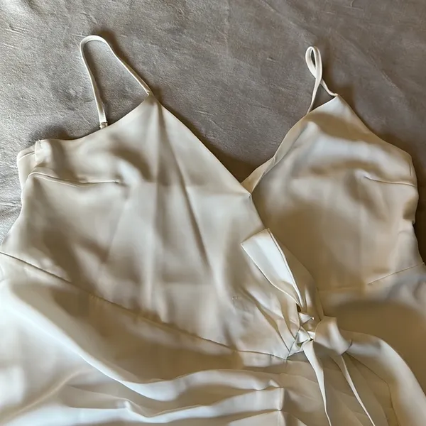 White Wrap Mini Dress - Image 7