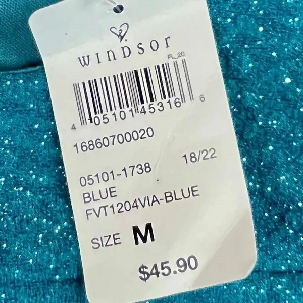 New! NWT Windsor Glimmer Girl Glitter Knit Mini Dress Medium - Image 8