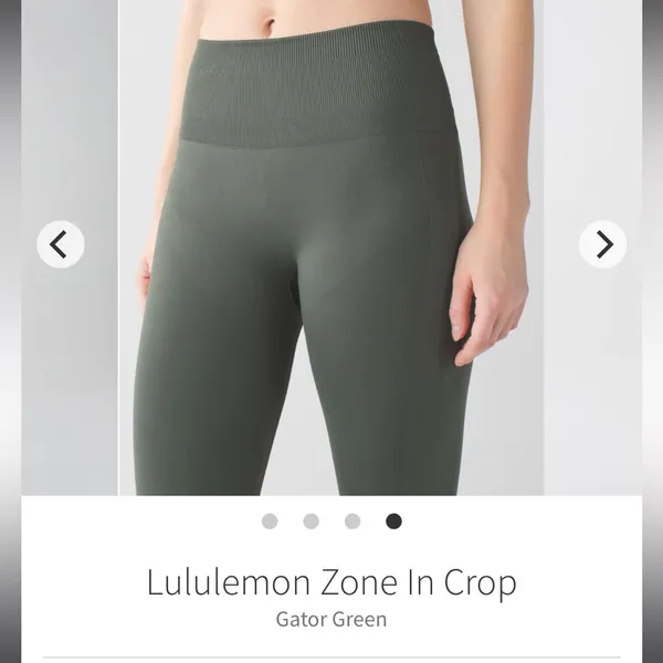 Lululemon zone in crop gator‎ green XS $118 NWOT - Image 12