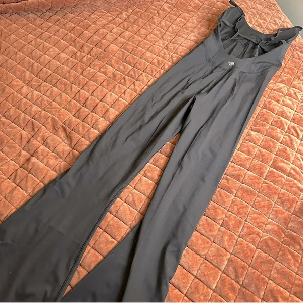 Forever 21 Black Active Flare Strappy Back Jumpsuit - Image 5