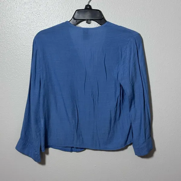Cuidado‎ Con El Perro Women Blue Button Down Blouse Size S. - Image 5