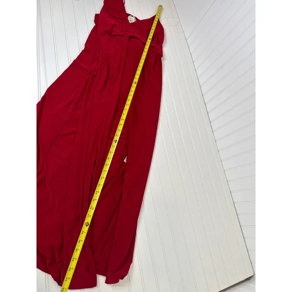 NWT MISA Los Angeles Veronica Wrap Dress Red Wedding Holiday Dinner Gala Size S - Image 6