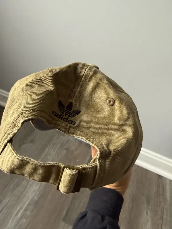 Adidas Trefoil Olive Green Adjustable Baseball Cap Hat OS - Image 2