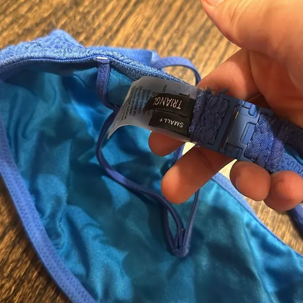 Triangl Swimwear Mica Balearic Bikini Top in Blue - Image 8