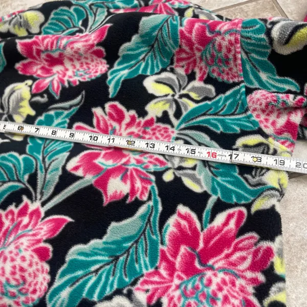 Patagonia Synchilla Snap-T Floral Fleece Pullover Mondays Black size sm Womens - Image 5