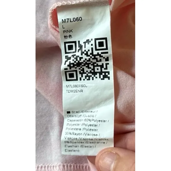 Women's Pink‎ V Neck Short Sleeve Tee Size Large - Image 6