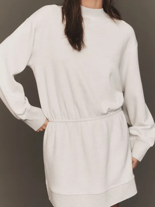 NWT! Anthropologie Daily Practice Heather Mini Dress in Willow Long Sleeve Sz M - Image 4