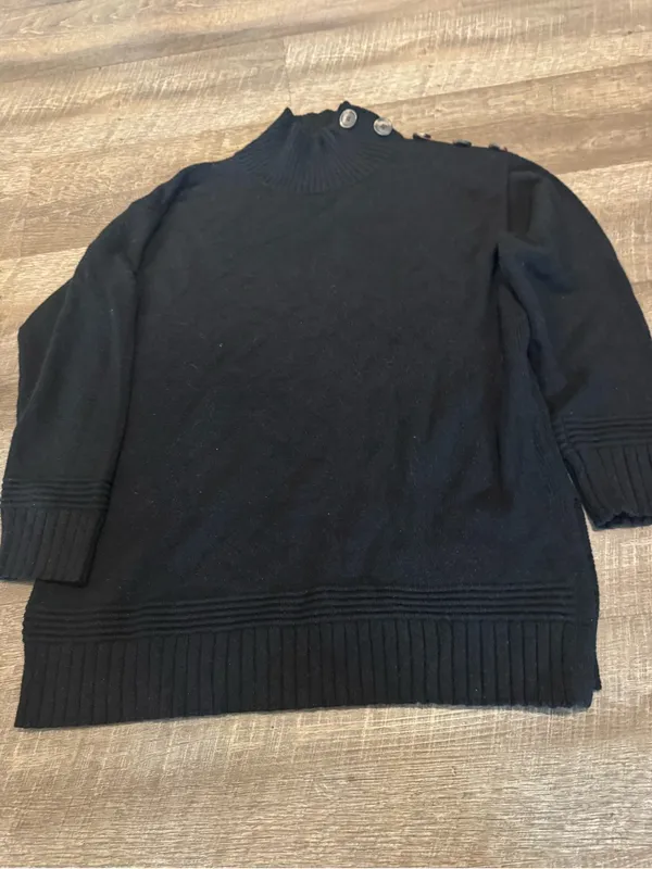 Anthropologie Black Margarita Tunic Sweater - Image 4