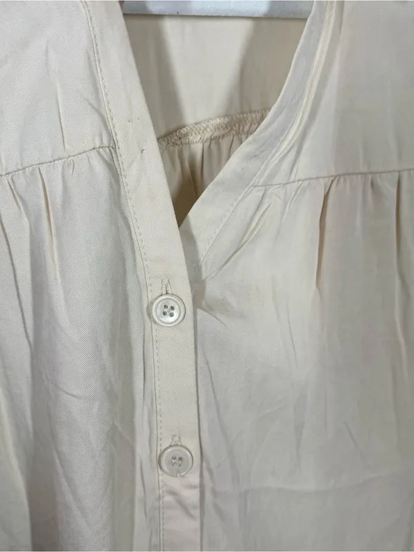 Withblack‎ ginger short sleeve midi dress size xl in cream minimalist quiet luxe - Image 3
