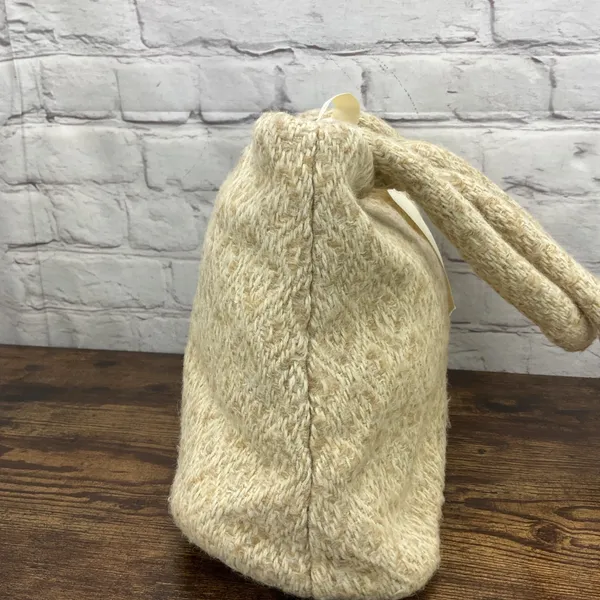 Boyne Valley Weavers Vintage Wool Handbag Diamond Stitch Double Strap‎ - Image 4