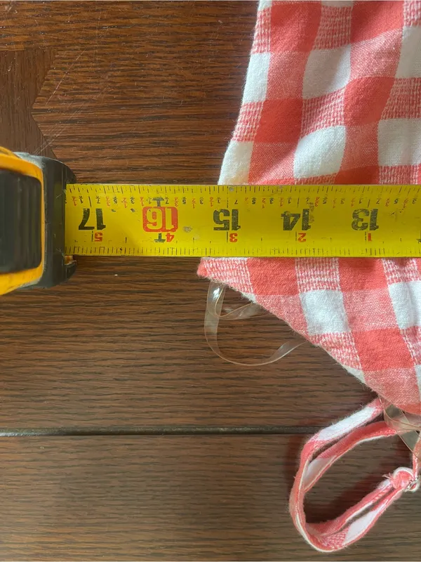 Red Gingham Button - Image 6