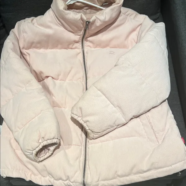 Levi’s Light Pink Puffer Jacket Size XL Cozy Quilted Winter Coat - Image 3