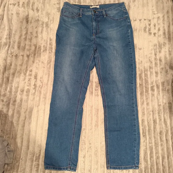 Free People FP Blue High-Rise Straight Leg/Skinny‎ Jeans Size W 30 - Image 2