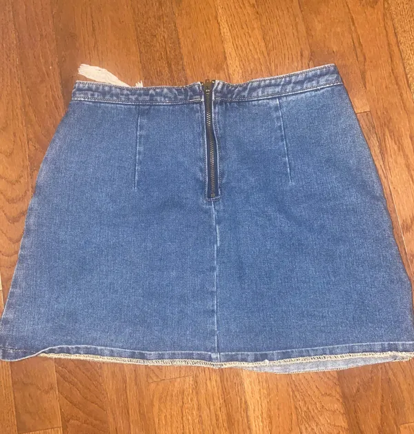 Tie Up Denim Skirt - Image 2