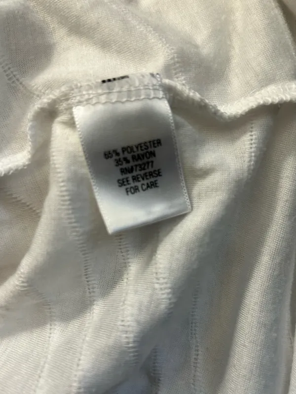 Simply Vera Vera Wang White Sleeveless Wave-Detail Sleeveless Blouse Tank Top LG - Image 10