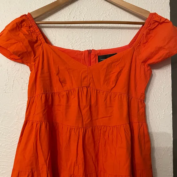 Donna Morgan Colorblock Tiered Maxi Orange and Pink Tiered Dress Size 0 - Image 7
