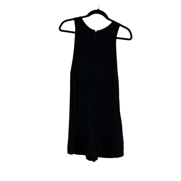 Aritzia Wilfred‎ Black Spun Rayon Crepe Viscose Sleeveless Romper Size XS - Image 5