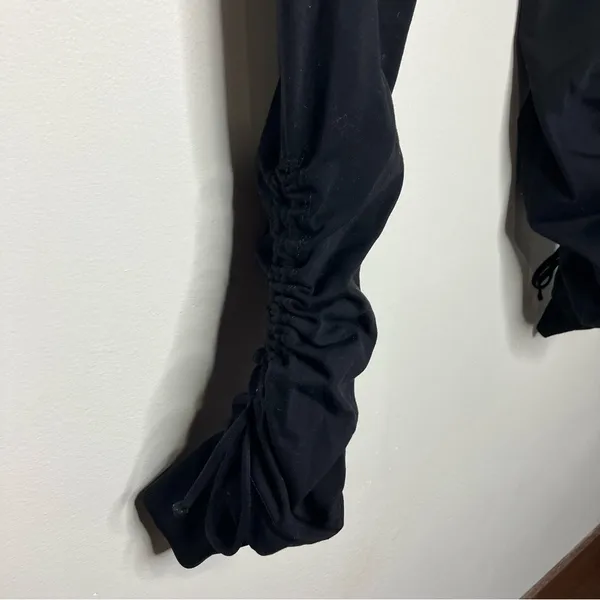 Kyodan black leggings with rouched & tied‎ ankles size small - Image 6