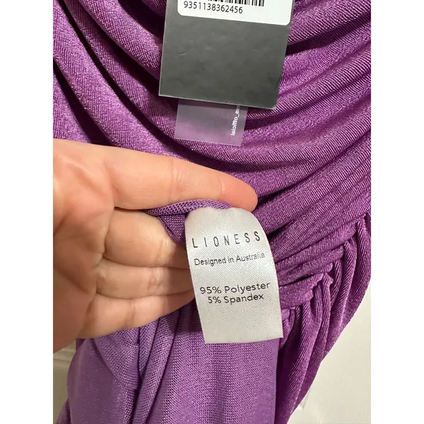 Lioness The goddess mini ruched purple one shoulder dress size 0 NEW‎ - Image 5