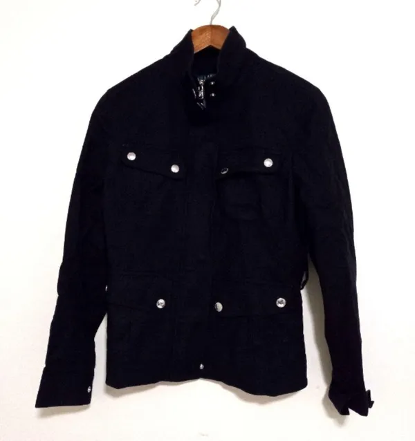 Lauren Ralph Lauren S Military Cargo Jacket in Black Silver - Image 2