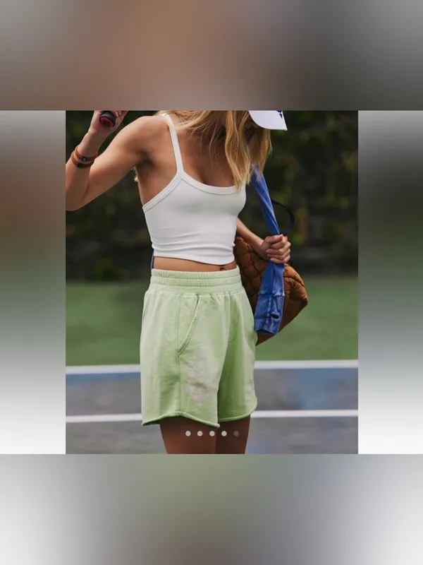 NWOT Free People FP Movement All Star Logo Shorts - Lemongrass - Small - Image 7