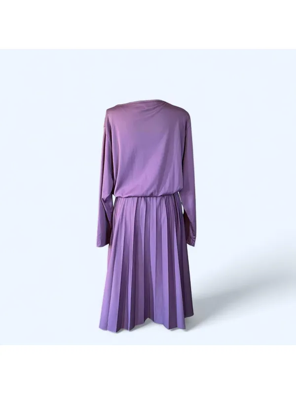 1970s vintage Blair lavender midi dress made in USA Size M/L 💜 - Image 4