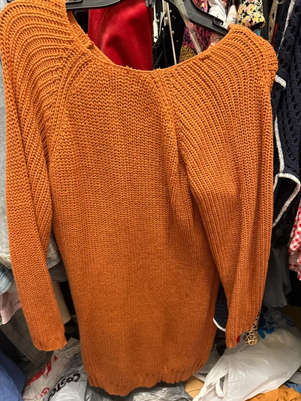 Sweater dress Orange Size 2X - Image 3