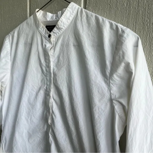 Rag & Bone Dylan Long‎ Sleeve Poplin Shirt White Size S - Image 4