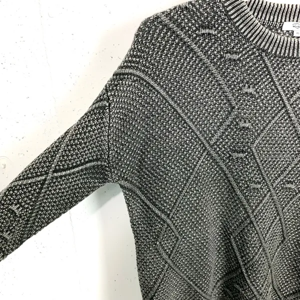 Rails Womens Lisette Vintage Black Textured Sweater Cropped Crewneck Size XS - Image 10