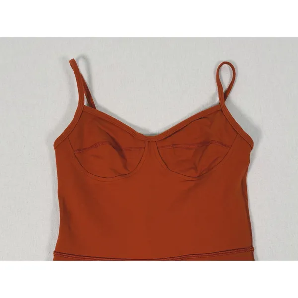 Aritzia Wilfred Free Bustier Romper Playsuit Womens S Rust Orange Pilates Yoga - Image 6