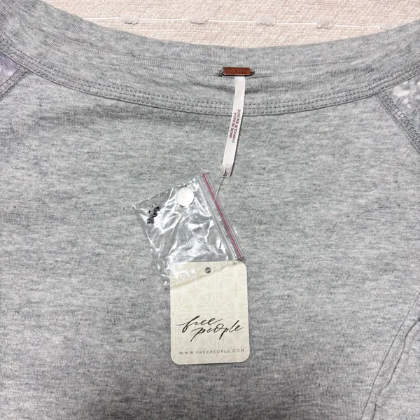 Free People Shine Me Out Top Embellished Sleeve Pullover Open‎ Back Large L NEW - Image 14